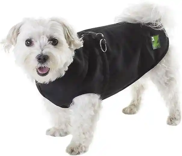 1z Coat With Built-in Dog Harness, Black Sz 14