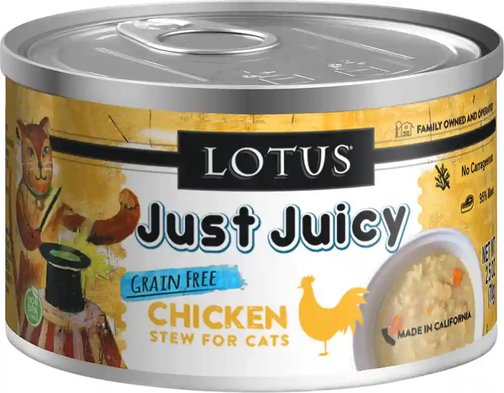Just Juicy Chicken Stew Grain-free Canned Cat Food 2.75-oz