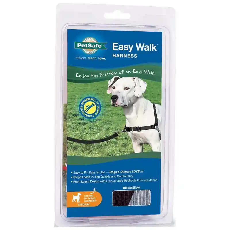Deluxe Easy Walk No Pull Harness Medium Steel