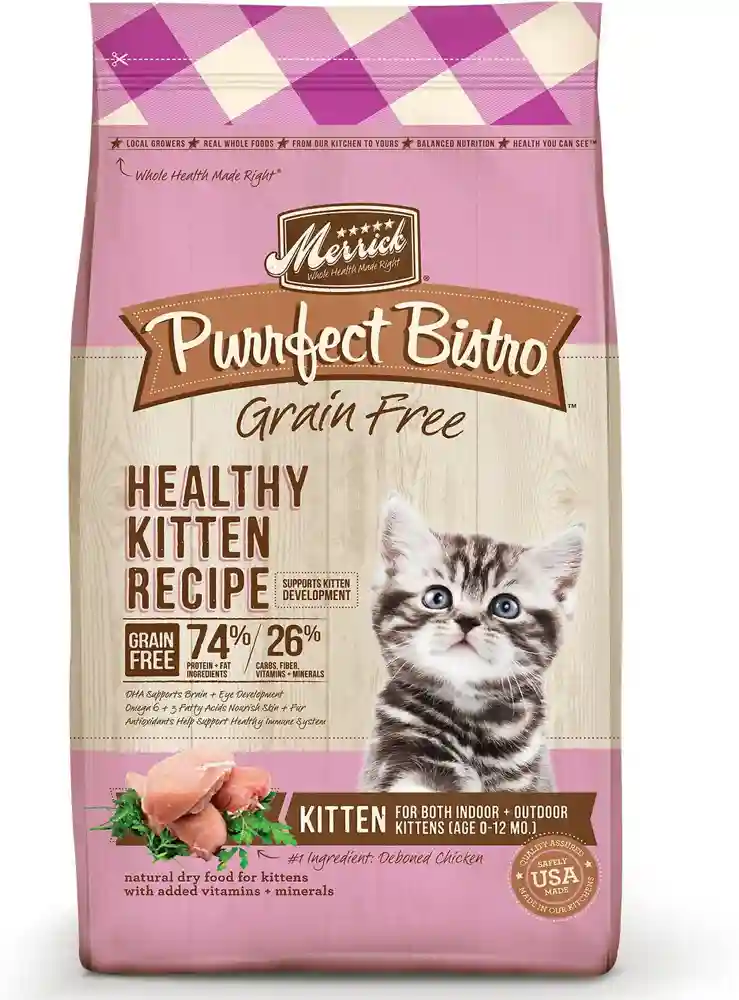 Purrfect Bistro Grain-free Healthy Kitten Recipe Dry Cat Food 7-lb