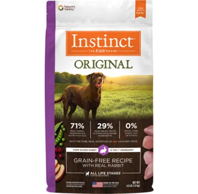 Instinct Original Gf W/ Real Rbt Nat Dog Food 4-lb