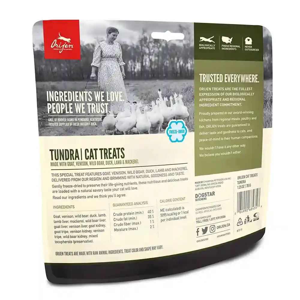 Freeze-dried Cat Treats, Tundra, Biologically Appropriate & Grain Free 1.25-oz