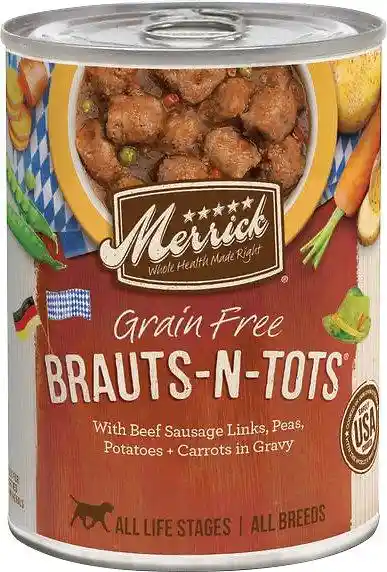 Classic Grain-free Brauts-n-tots Recipe Canned Dog Food 13.2-oz