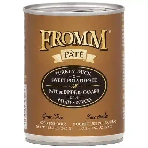 Grain Free Turkey, Duck, & Sweet Potato Pate Canned Dog Food 12-oz