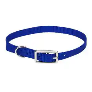 Single Ply Dog Collar - Blue Xsml 3/8" X 10"