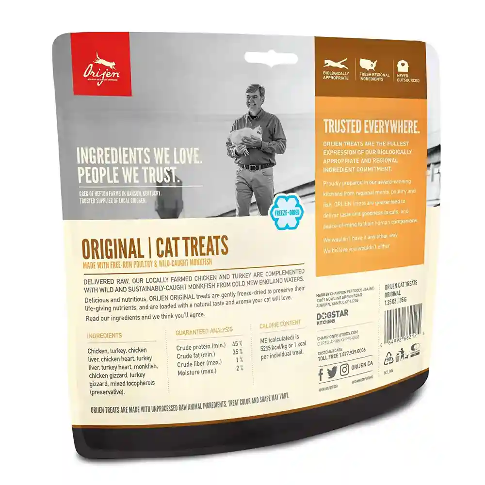 Freeze-dried Cat Treats, Original, Biologically Appropriate & Grain Free 1.25-oz