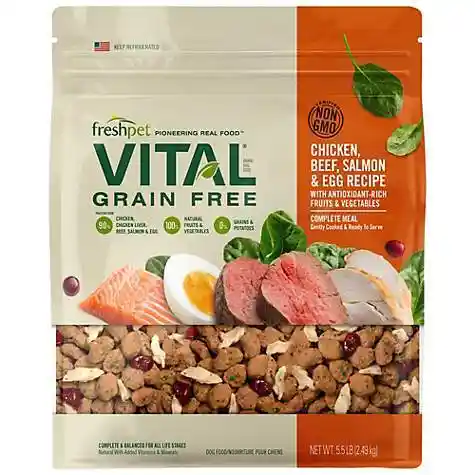 Vital Complete Meals Grain-Free Chicken, Beef, Salmon & Egg Fresh Dog Food 5.5-Lb