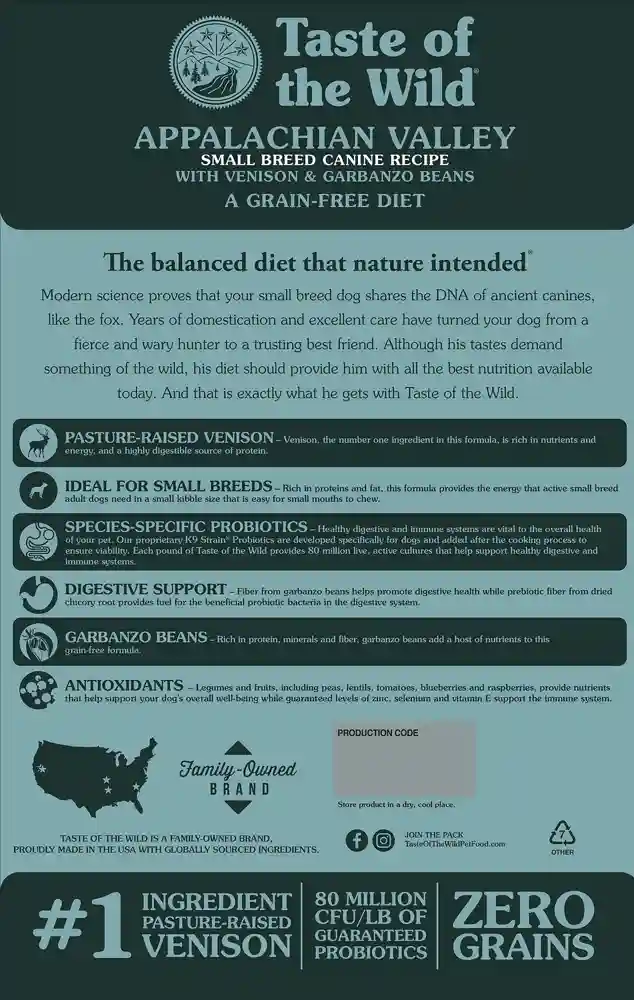 Appalachian Valley Small Breed Grain-free Dry Dog Food 14-lb