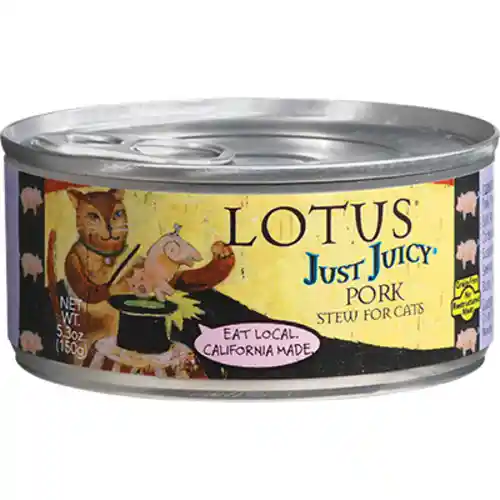 Just Juicy Pork Stew Grain-free Canned Cat Food 5.3-oz
