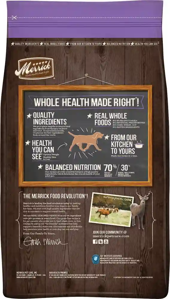 Grain-free Real Venison + Chickpeas Recipe Dry Dog Food 4-lb