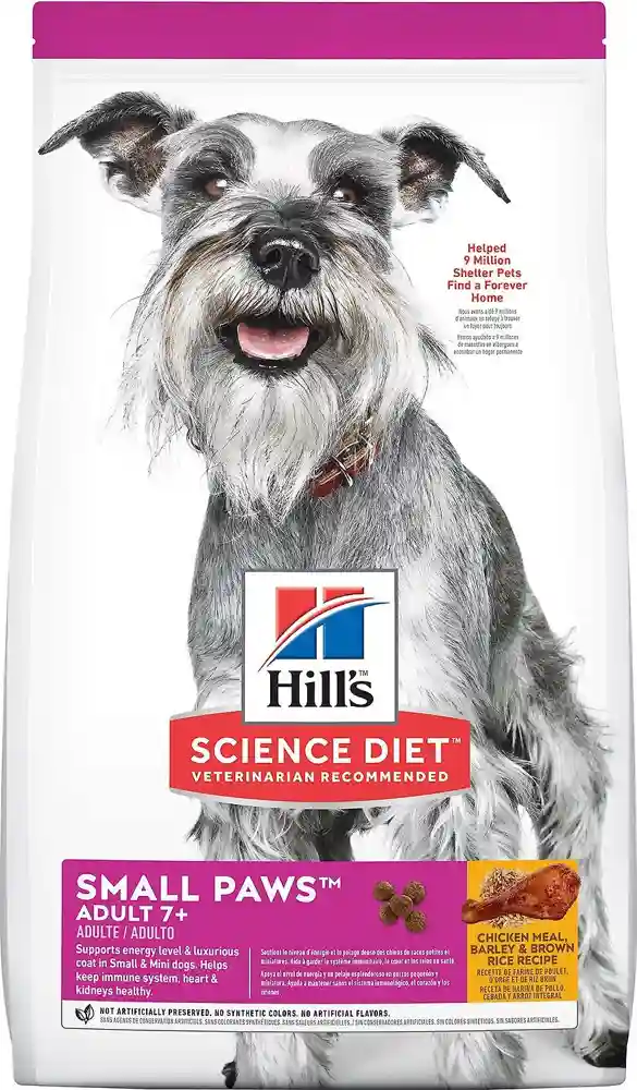 Adlt 7+ Sm Paws Chkn Meal Barley Brn Rice 4.5-lb