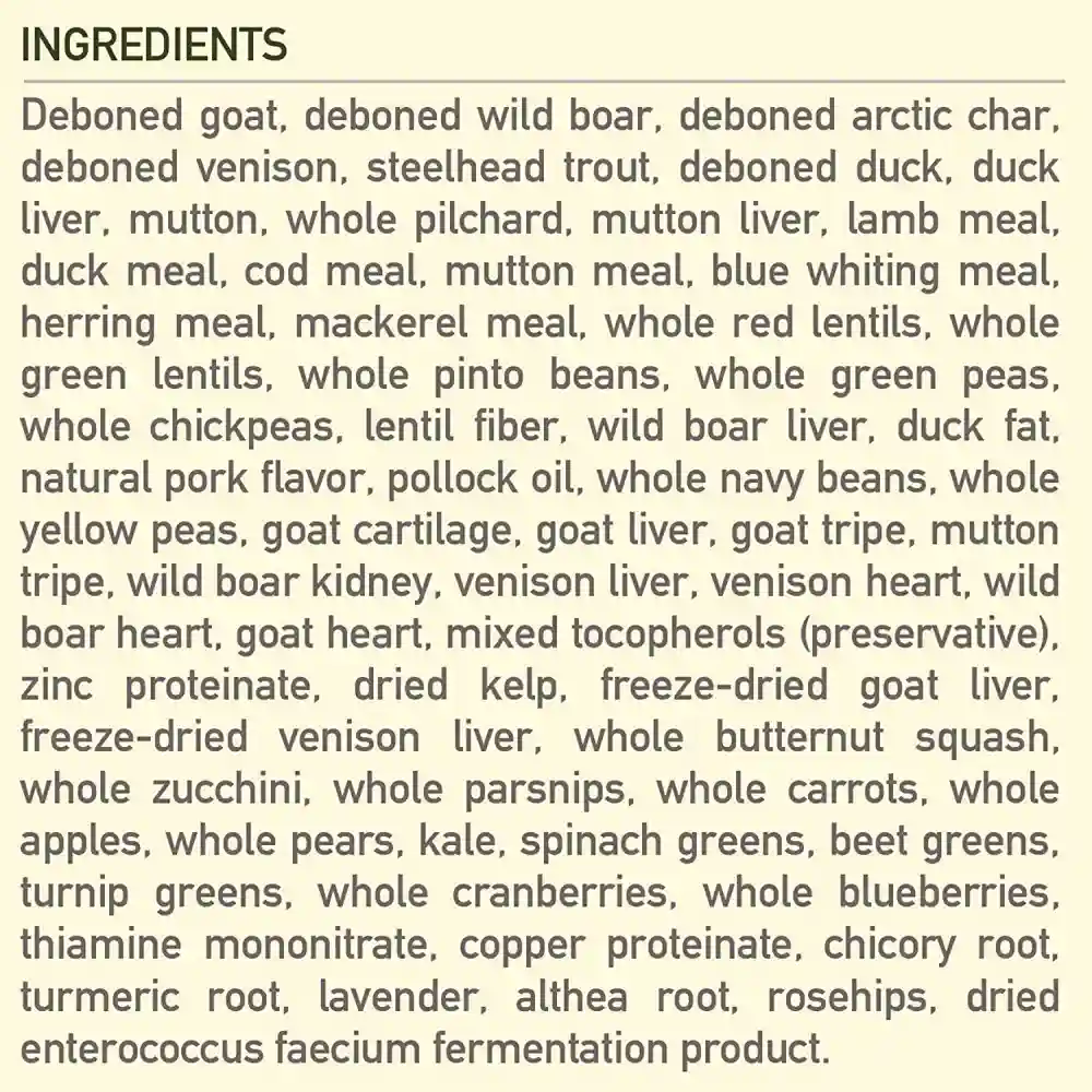 Dry Dog Food, Tundra, Biologically Appropriate & Grain Free 4.4-lb