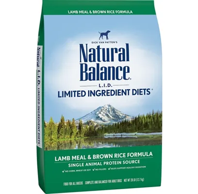Lid Lamb Meal & Brown Rice Dry Dog Food 14-lb