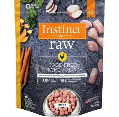 Instinct Frzn Raw Bites Gf Cage-free Chkn Dog 6-lb
