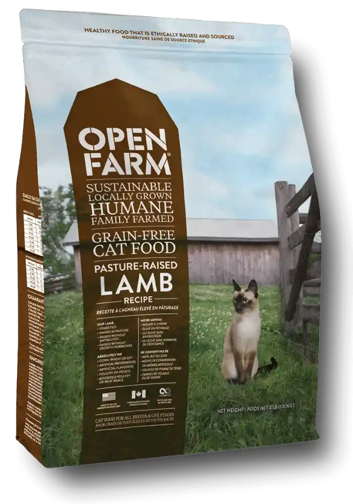 Grain Free Pasture Raised Lamb Recipe Dry Cat Food 4-Lb