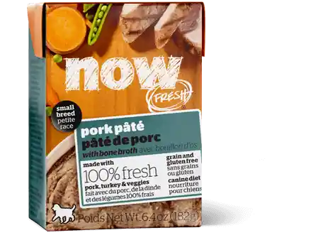 Now! Fresh Grain Free Pork Pate With Bone Broth Wet Cat Food 6.4-Oz