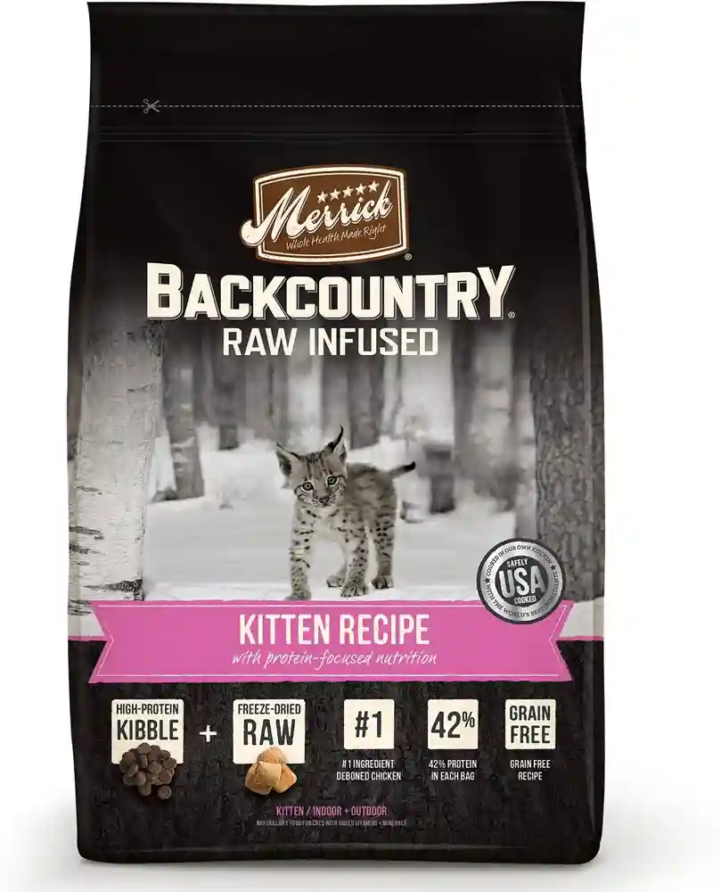 Backcountry Raw Infused Kitten Recipe Grain-free Dry Cat Food 3-lb