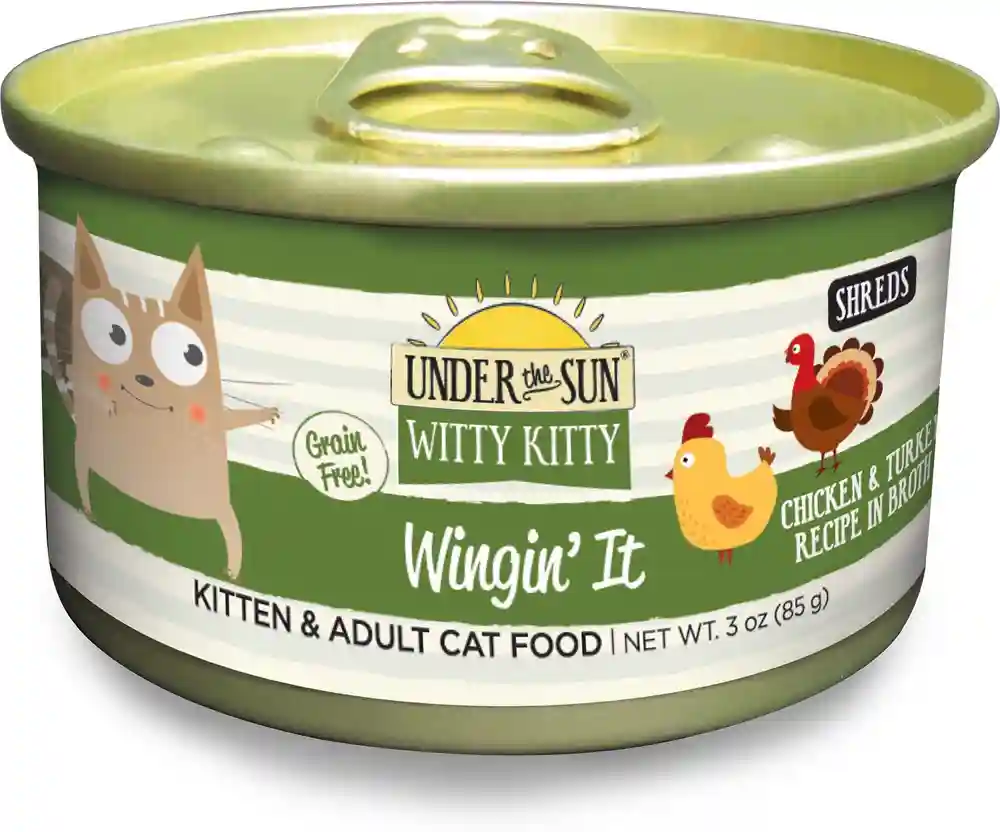 Under The Sun Witty Kitty Grain-Free Wingin' It Chicken & Turkey Recipe Canned Cat Food 3-Oz