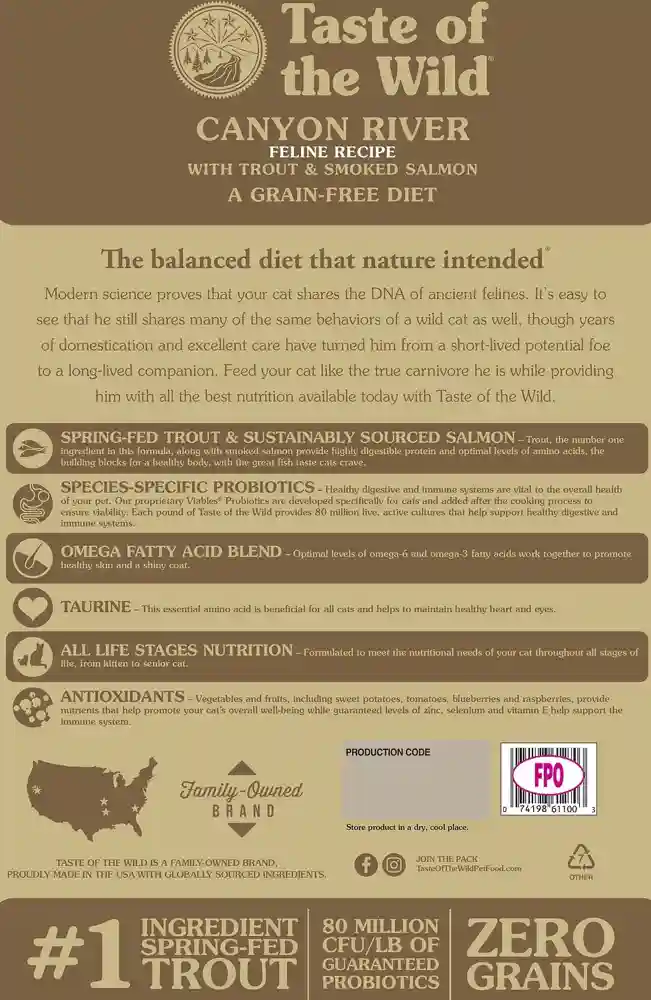 Canyon River Grain-free Dry Cat Food 14-lb