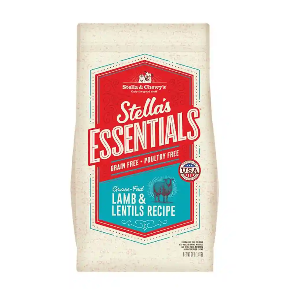 Essentials Grain Free Grass-Fed Lamb & Lentils Dog Food 3-Lb
