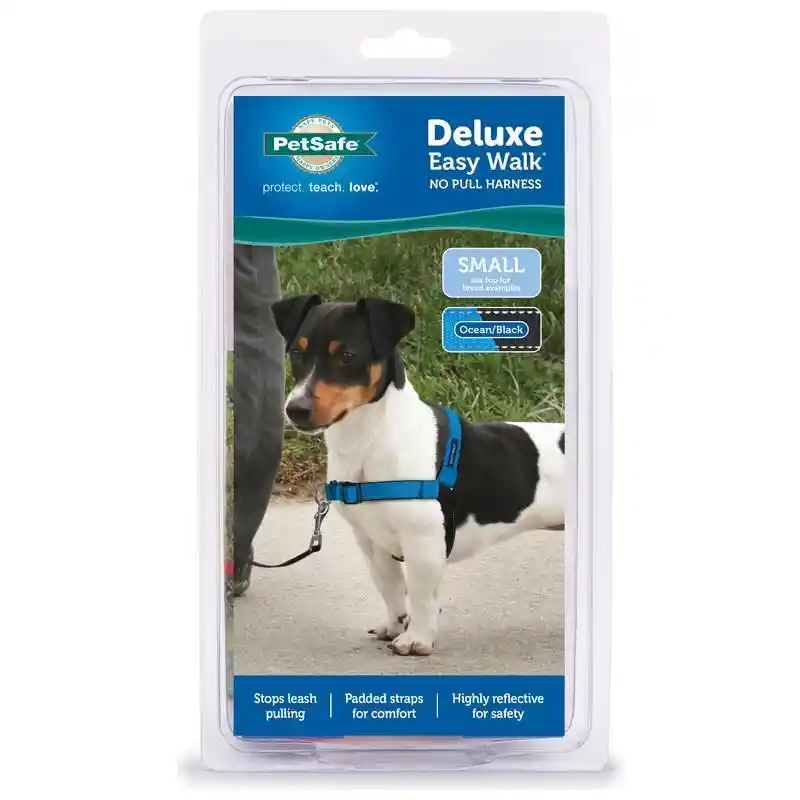 Deluxe Easy Walk No Pull Harness Small Ocean Blue