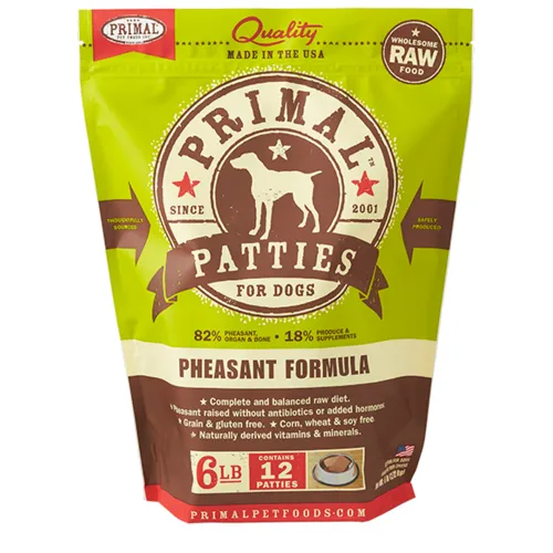 Raw Frozen Canine Pheasant Nuggets Dog Food 6-lb