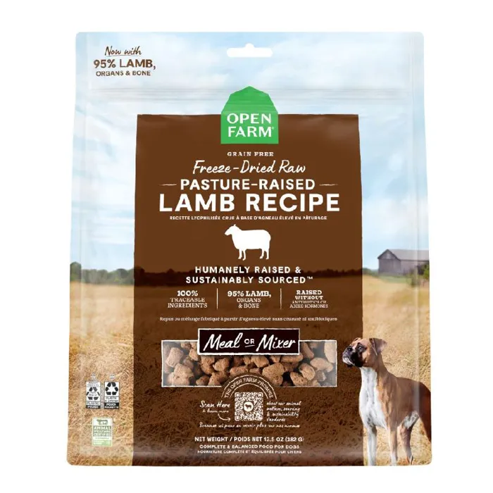 Pasture Raised Lamb Recipe Freeze Dried Raw Dog Food 13.5-Oz