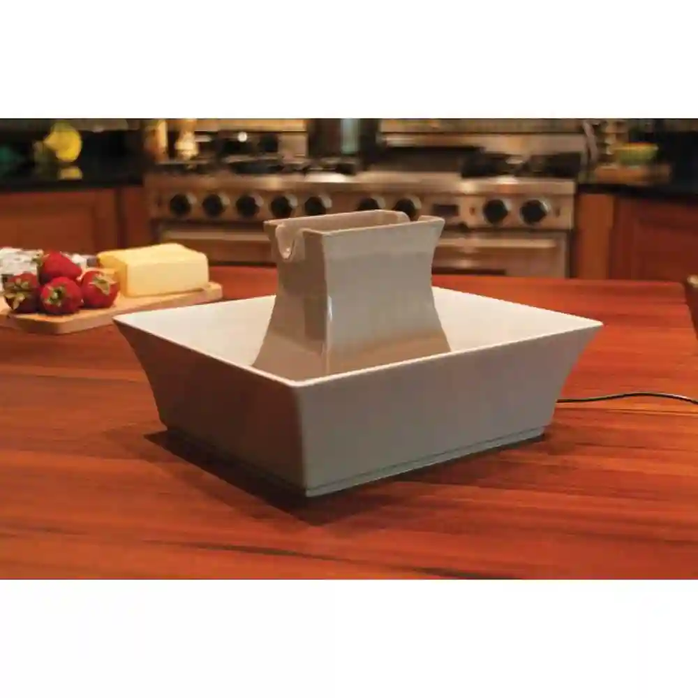 Ceramic Pagoda Pet Fountain Taupe One Size