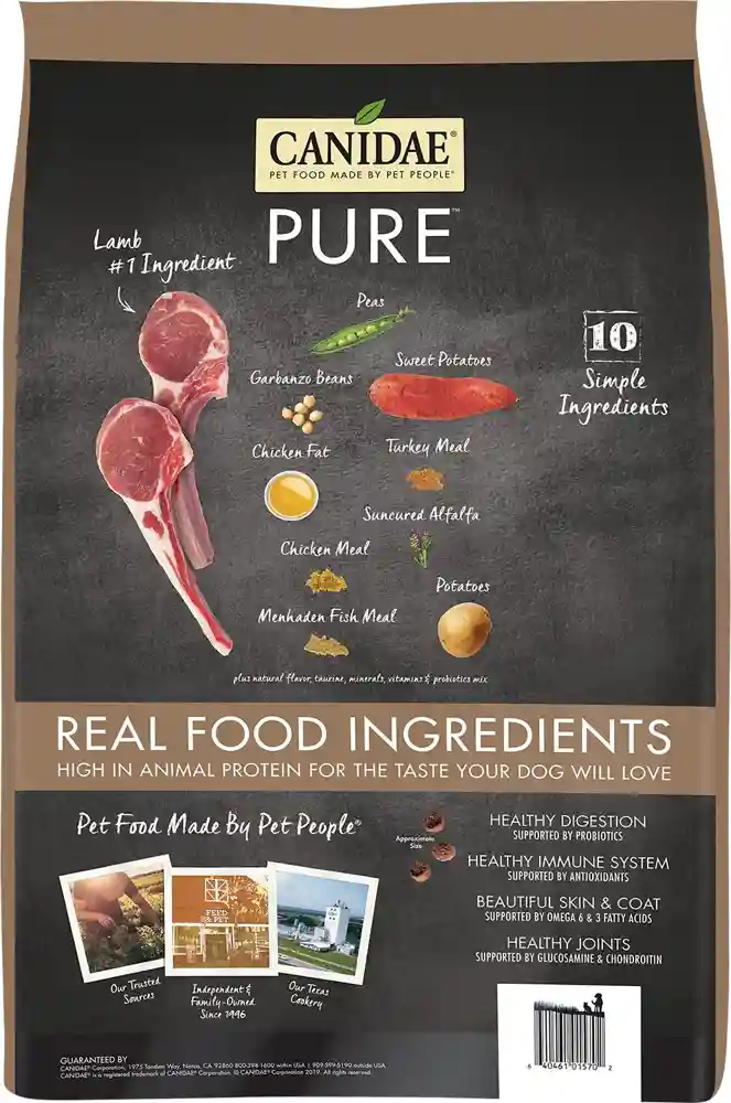 Grain-free Pure Real Lamb & Pea Recipe Dry Dog Food 4-lb