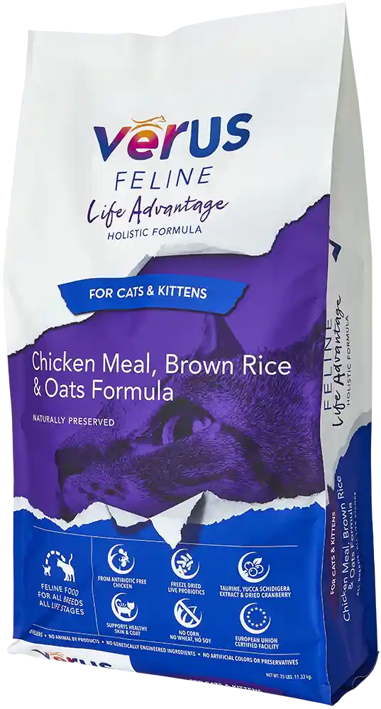 Feline Life Advantage Chicken Meal, Brown Rice, & Oats Holistic Formula 5-Lb