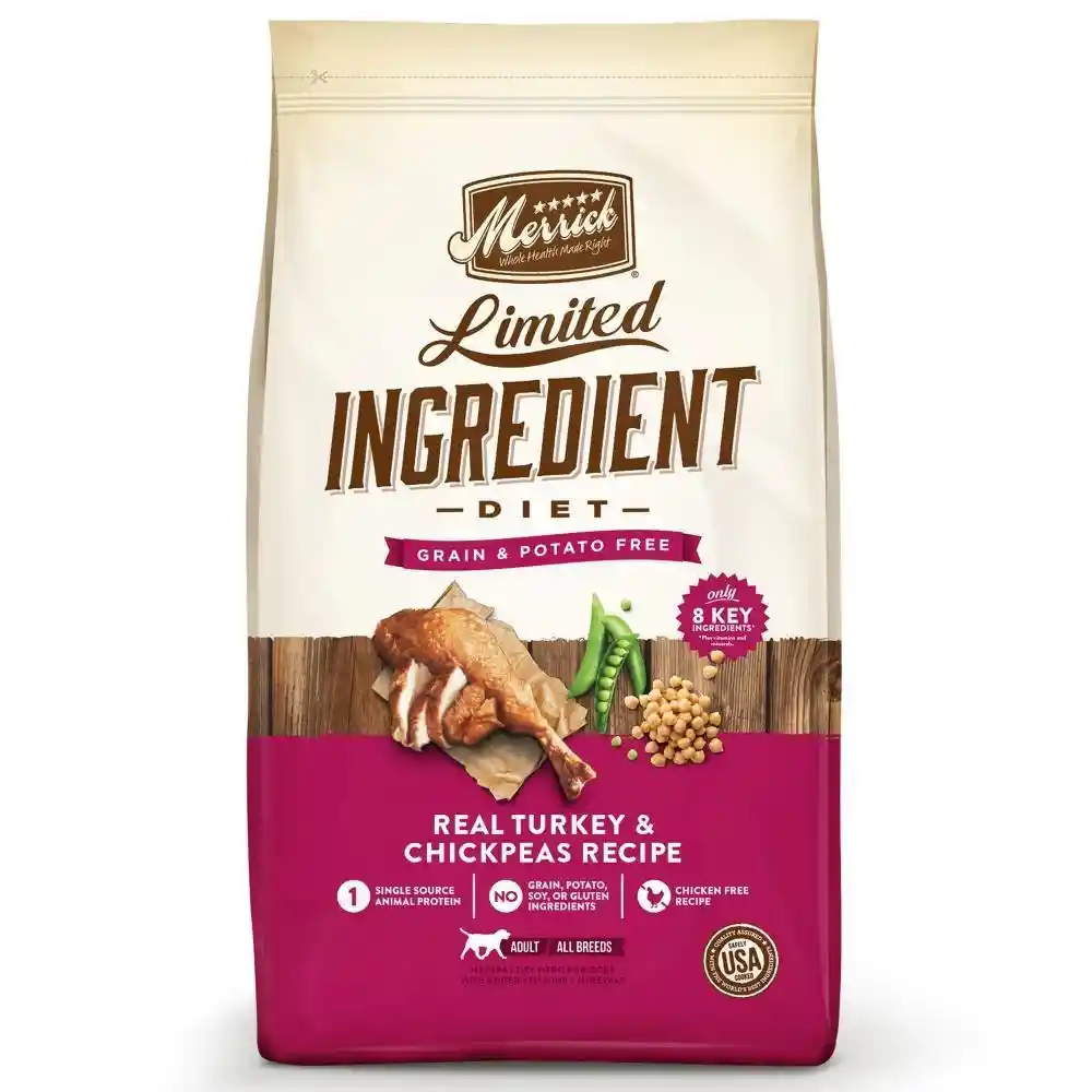 Limited Ingredient Diet Grain Free Real Turkey & Chickpeas Recipe Dry Dog Food 22-Lb