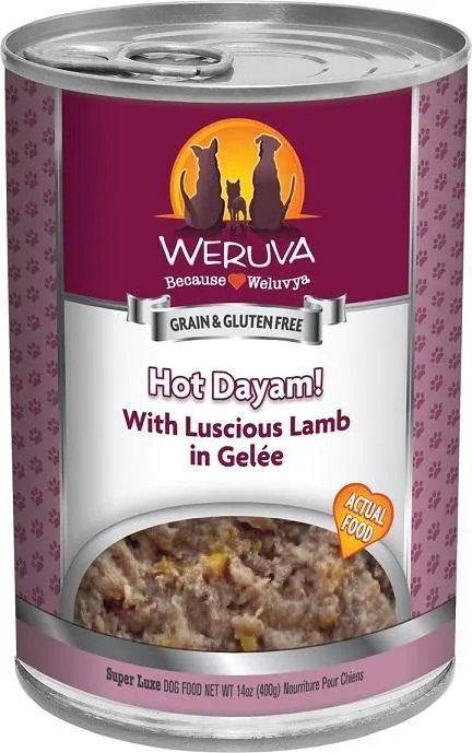 Hot Dayam Luscious Lamb Canned Dog Food 14-oz