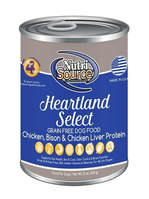 Grain Free Heartland Select Formula Canned Dog Food 13-Oz