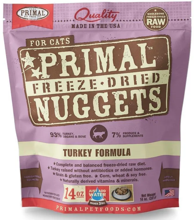Freeze Dried Nuggets Grain Free Turkey Formula Cat Food 5.5-Oz