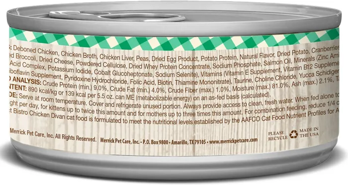 Purrfect Bistro Grain-free Chicken Divan Morsels In Gravy Canned Cat Food 5.5-oz