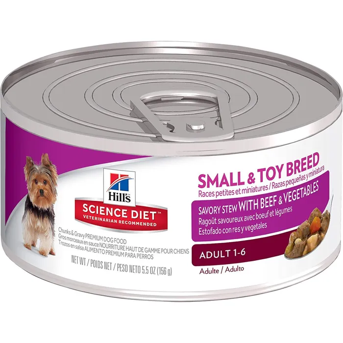 Adult Small & Toy Breed Savory Stew With Beef & Vegetables Canned Dog Food 5.8-Oz