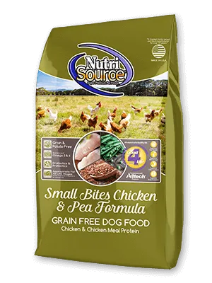 Grain Free Small Breed Bites Chicken & Pea Recipe Dry Dog Food 5-Lb