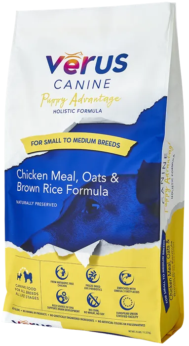 Puppy Advantage, Chicken Meal, Oats & Brown Rice Holistic Formula - Small/Medium Breed 15-Lb