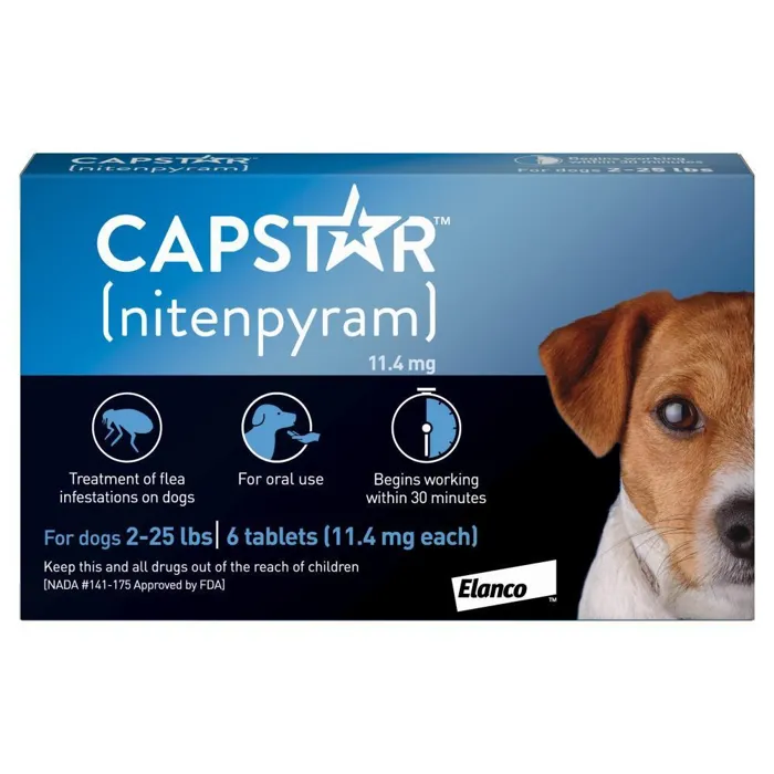 Capstar Flea Treatment For Dogs 6 Month - Dogs 2-25-Lbs