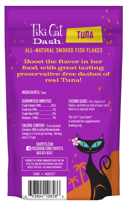 Tiki Cat Dash Tuna Flakes Grain-Free Cat Food Topper 1.5-Oz