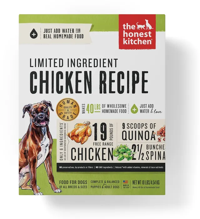 Limited Ingredient Diet Chicken Recipe Grain-Free Dehydrated Dog Food 10-Lb