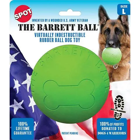 "The Barrett Ball" Large Rubber Dog Toy L