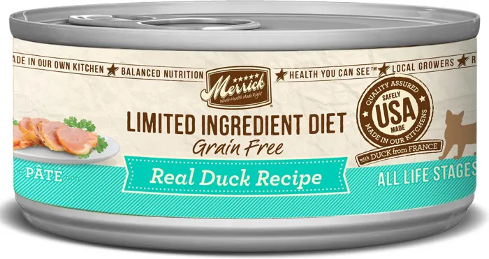 Limited Ingredient Diet Grain-Free Real Duck Pate Recipe Canned Cat Food 5.5-Oz