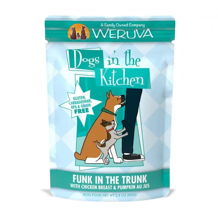 Dogs In The Kitchen Funk In The Trunk Grain Free Chicken & Pumpkin Dog Food Pouch 2.8-Oz