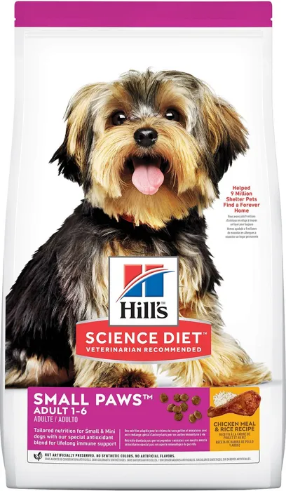 Adult Small Paws Chicken Meal & Rice Recipe Dry Dog Food 4.5-Lb
