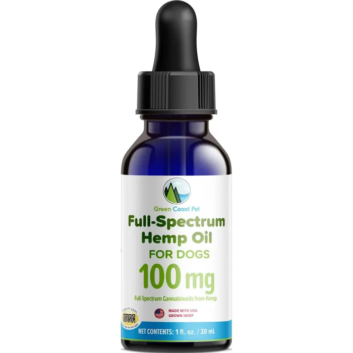 100 Mg Full-spectrum Hemp Oil Dropper For Dogs 30 Ml
