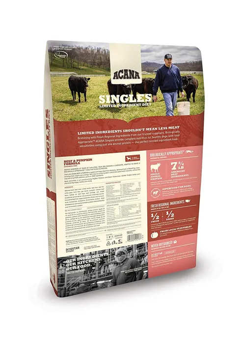 Acana Singles Limited Ingredient Diet Beef & Pumpkin Formula Dry Dog Food 13-lb
