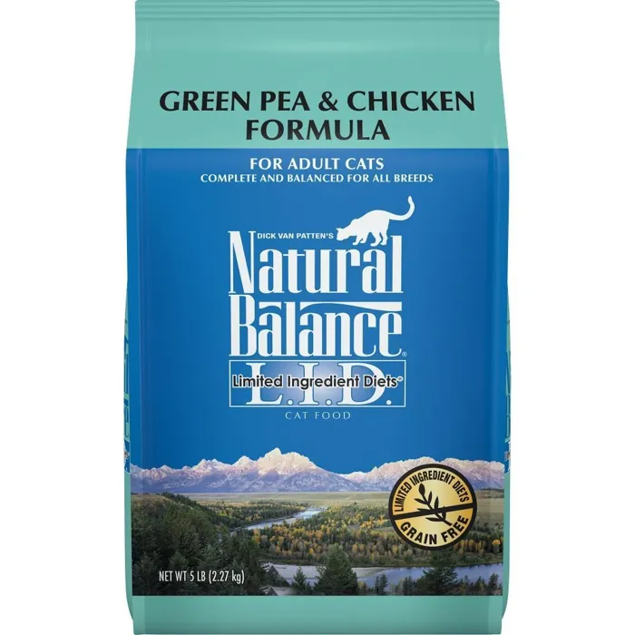 L.I.D. Limited Ingredient Diets Green Pea & Chicken Dry Cat Food 5-Lb