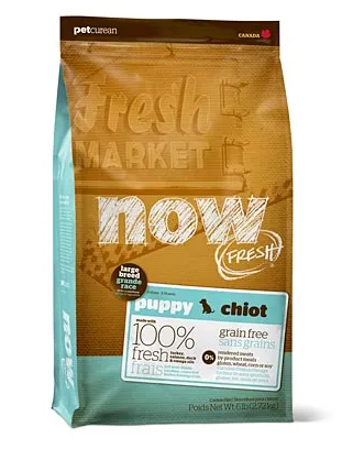 Now! Fresh Grain Free Large Breed Puppy Formula Dry Food 25-Lb