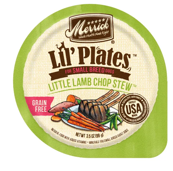 Lil' Plates Adult Small Breed Grain Free Little Lamb Chop Stew Canned Dog Food 3.5-Oz